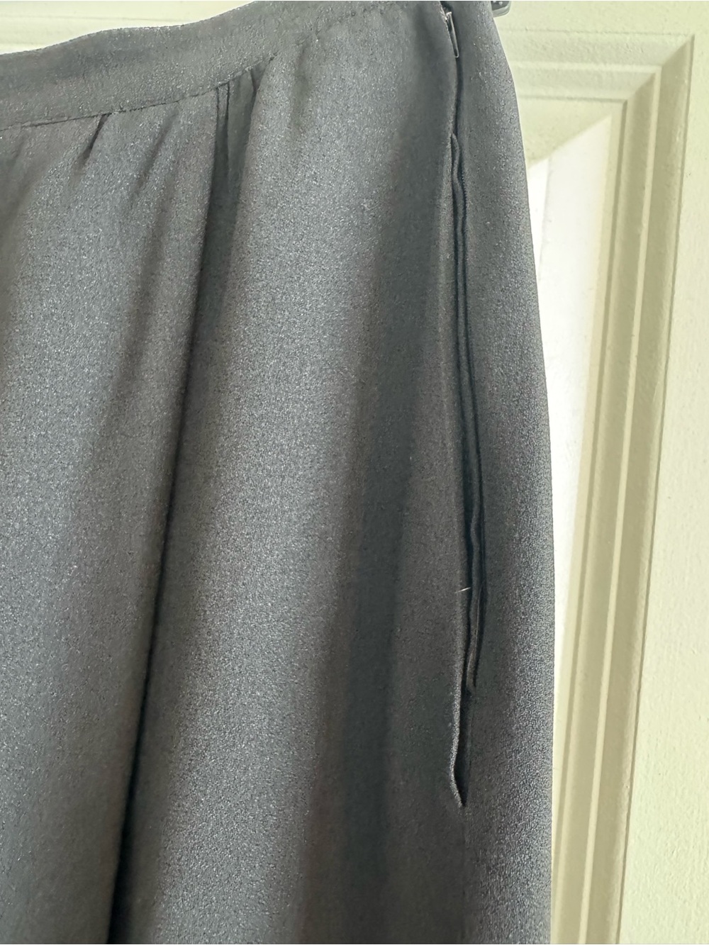 Vintage Valentino Black Maxi Skirt with Red and Green Panels - Picture 3 of 7